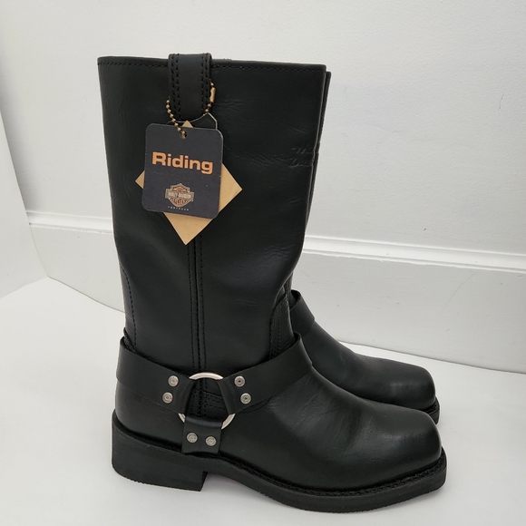HarleyDavidson Shoes Harley Davidson Hustin Black Leather Riding